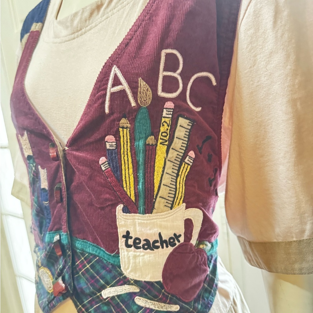 Country wear Vintage 90s 100% Cotton Sz 18 Teacher  Cottagecore MomCore L#37 - Picture 6 of 12